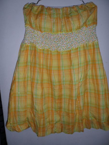 Vestido tomara que caia amarelo